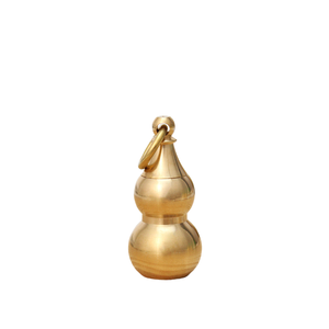 <span class=keywords><strong>La</strong></span> grande gourde creuse en laiton <span class=keywords><strong>a</strong></span> une ouverture qui peut être ouverte pour contenir du cinabre, des talismans, des caractères gravés et autres objets. - Product Image 4