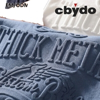 Camisetas Lisas de Algodón Puro de 200 g/m², Corte Regular, Personalizables con Logotipo en Relieve 3D, para Hombre, al por Mayor, Cbydo OEM ODM
