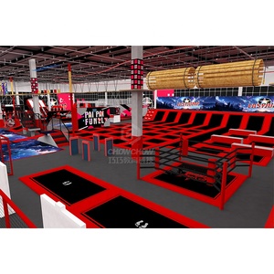 Qiaoqiao Parque <span class=keywords><strong>de</strong></span> Trampolines Personalizado con Área <span class=keywords><strong>de</strong></span> Juegos Interior, Circuito Ninja y Muro <span class=keywords><strong>de</strong></span> Escalada para Parque <span class=keywords><strong>de</strong></span> Entretenimiento Familiar - Product Image 1