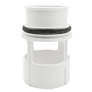 Raccord de vidange en plastique blanc pour citerne encastrée, accessoire de plomberie - Product Image 1