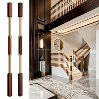 Rampe d'escalier en bois de haute qualité, rampe d'escalier en laiton, balustre d'escalier pour escaliers