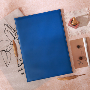 Porte-certificat <span class=keywords><strong>personnalisé</strong></span> imprimé, couverture en cuir PU bleu, logo <span class=keywords><strong>personnalisé</strong></span>, dossier A4, vente en gros, étui pour diplôme et certificat de récompense - Product Image 5