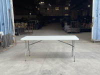 Tables de réception rectangulaires pliantes en plastique HDPE de 8/6/5/4 pieds pour hôtels, événements extérieurs, mariages, entrepôts - Mobilier hôtelier