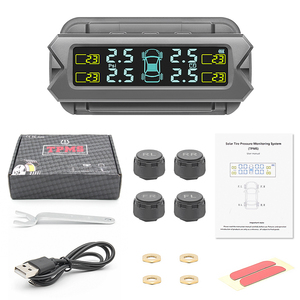 Sistema di monitoraggio della pressione dei pneumatici in tempo reale di energia solare automobilistica senza fili sensore <span class=keywords><strong>TPMS</strong></span> esterno manometro solare <span class=keywords><strong>TPMS</strong></span> per auto - Product Image 6