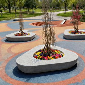 Banco de Patio Elegante de FRP para Exteriores, Ecológico y Resistente al Agua, Diseño Artístico y Cómodo para Uso en Parques - Product Image 2