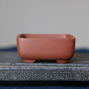 Maceta Cuadrada Miniatura para Bonsái, Hecha a Mano, de Yixing, Extra Pequeña, para Escritorio - Product Image 4