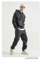 Hoodie Fleece Tebal Terbaru Musim Gugur dan Dingin 2023, 36 Warna Solid, Model Longgar untuk Pasangan, Sweatshirt Pria