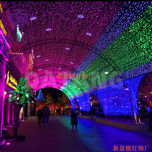 LED Christmas Tunnel Lights RGB Color Changing Walkway for Theme Park Plaza and Commercial Light Show - Product Image 5