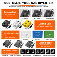 Chargeur de batterie de véhicule pour camping en plein air 200W 300W, adaptateur 12V 24V DC vers AC 110V 220V, onduleur et convertisseur de puissance pour voiture