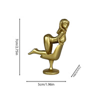 Sculpture de femme sexy Art déco en résine, décoration moderne pour la maison, statue pour voiture et jardin
