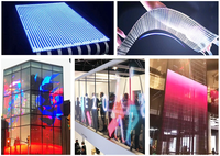 Pantalla LED de Película Flexible Transparente P4 P5 P6 P8 P10