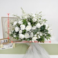 Centros de Mesa para Decoración de Bodas y Fiestas, Decoración para Eventos, Centros de Mesa con Rosas Artificiales de Seda