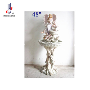 Offre Spéciale 12 pouces sainte famille <span class=keywords><strong>fontaine</strong></span> 30.5cm petite Sculpture décorative intérieure résine artisanat Figurine Art modèle cadeaux polyrésine - Product Image 3