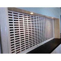 Volet roulant en alliage d'aluminium, design moderne, grille de sécurité, porte à enroulement, trous carrés perforés, isolation thermique, supermarché