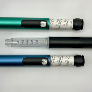 Reusable Aluminum V2 Water Resistant Injection <b>Pen</b> Multiple Colors <b>Refillable</b> Peptide Dosing <b>Pen</b> for 3ml Glass Cartridge Vial - Product Image 2