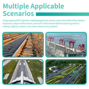100-40 동축 지오그리드 샘플 도로 기초재료 폴리프로필렌 (PP) 사출 성형 지오그리드 차도 도로공사 - Product Image 6