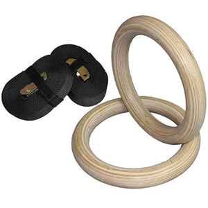 Anneaux de <span class=keywords><strong>suspension</strong></span> de fitness en bois écologiques Jstar de haute qualité, boucles de gymnastique de 28/32 mm, sangles pour l'entraînement - Product Image 2