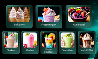 Distributeur professionnel de desserts glacés à 3 têtes pour gelato, slush, cocktails, yaourt fouetté