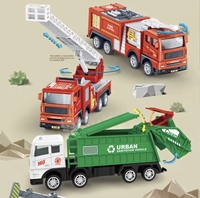 Camions jouets à friction, ensemble de véhicules de construction, excavatrice et grue sans batterie, camions d'ingénierie à inertie, bac à sable OEM