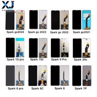 Écran tactile TFT XJ pour téléphones Tecno Infinix Smart/Spark/Hot/Camon/Note/Pop (>7 pouces)