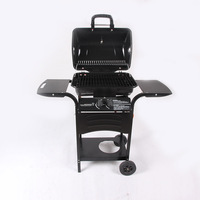 Barbecues à gaz de table au butane GPL à 2 brûleurs noirs à vente chaude