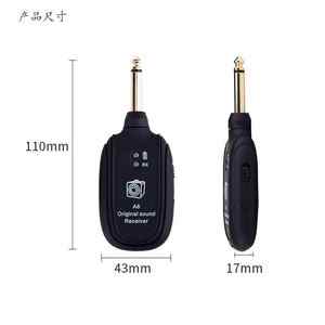 Système de micro pour <span class=keywords><strong>guitare</strong></span> électrique/basse A8 Audio en métal et plastique, vente en gros OEM, batterie rechargeable intégrée, commande par bouton, laqué - Product Image 3