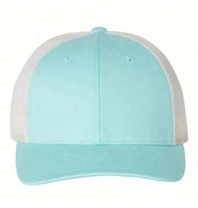 Gorra de camionero de 6 paneles personalizada, gorra de béisbol de moda con ala ligeramente curvada, malla deportiva de terciopelo, lona vaquera de PANA con - Product Image 5