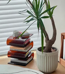 Table d'appoint <span class=keywords><strong>en</strong></span> acrylique Table d'appoint Étagère à livres Table de chevet <span class=keywords><strong>Meubles</strong></span> de salon Décor à la maison Porte-revues - Product Image 6
