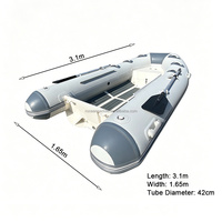 1.2mm Pvc 13ft coque en aluminium semi-rigide rigide gonflable Rib390 bateau à vendre