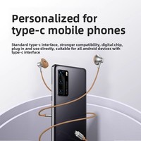 Écouteurs filaires 2025 – Nouvelle interface Type-C, transducteur dynamique haute qualité, semi intra-auriculaires, port rond, câble de 1m, pour ordinateur, téléphone et jeux
