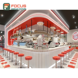 เคาน์เตอร์บริการร้านกาแฟเชิงพาณิชย์ สีดำด้าน พร้อมพื้นที่จัดแสดงอุปกรณ์เสริม เคาน์เตอร์บริการหน้าร้าน - Product Image 4