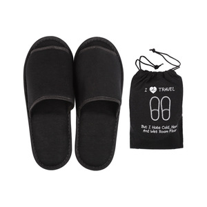 Travel Sky Travel <b>Slippers</b> Gray Foldable Compact Portable For Hotel Business Trip - Product Image 2