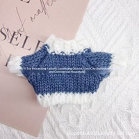 Pull personnalisable pour poupée de 10 cm, tricoté à la main, mini-haut pour poupée, tenue de remplacement mignonne pour accessoires de poupée en peluche