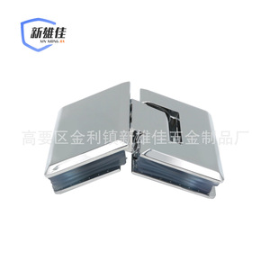 Xinxiongjia Glass <b>Clamp</b> 135 Degree Beveled Fixed Wall Mount Zinc Alloy Mirror Finish For Shower Door Hardware - Product Image 3