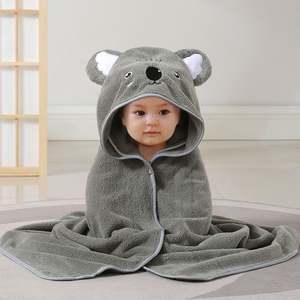 Peignoir à capuche en flanelle pour enfants, motif animal, doux, dessin animé, serviette de bain pour bébé, nouveau-né, vente chaude - Product Image 4