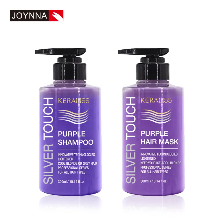 OEM Private Label Natural Organic Hair Anti- brassy Dye Color Treatment Silver Purple Hair Shampoo