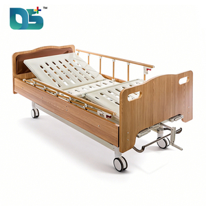 Lussuoso Letto Ospedaliero Manuale Pieghevole con Pannello in Legno e 3 Manovelle a Vite per Disabili e Uso Domestico - Product Image 4