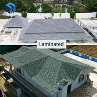 Doppelschichtige Laminierte Asphalt-Dachschindeln Wasserdicht Windbeständig Glasfaser-Dachschindeln für Villen und Häuser Großhandel ab Werk