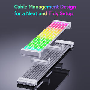 SNOWMAN 3 * 8Pin 24Pin ARGB Strip kabel ekstensi rompi untuk Desktop PC Aksesori komputer dengan ARGB PSU kabel ekstensi pencahayaan - Product Image 6