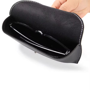 מותאם אישית שחור pu עור משקפיים במקרה להגדיר משקפי שמש פופולריים אריזה תיק sunpouch - Product Image 4