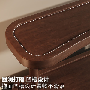 <b>Desktop</b> Cosmetic Storage Rack 2 Tier Solid Wood Makeup Organizer For Skincare Jewelry And Perfume Display - Product Image 5