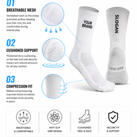 Chaussettes de football mi-mollet personnalisées pour hommes, antidérapantes, respirantes, à séchage rapide, pour l'entraînement sportif en automne