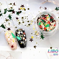 Paillettes de Noël en forme de flocon de neige pour ongles, poudre de pigment inorganique d'oxyde de fer