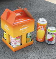 Boîte d'emballage en carton ondulé pour boissons, bières, boissons énergisantes, whisky avec poignée, haute protection, haute qualité, impression personnalisée