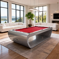Table de billard multi-jeux sur mesure 9 pieds avec plateau de ping-pong, design moderne et luxueux pour villa