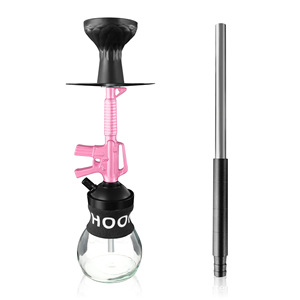 <span class=keywords><strong>M16</strong></span> Gewehrförmiges Shisha-Set 6 Farboptionen Kleine Tragbare Wasserpfeife Narguile Glasvase mit Schutzhülle für Bar und Party - Product Image 3