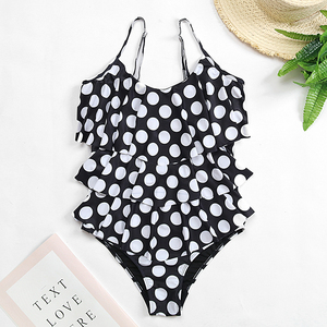 2024 New Trend Sexy Print One Piece Bikini Beachwear <strong>Bandeau</strong> Swimsuit Women Ruffle Swimwear <strong>Tankini</strong> - Product Image 5