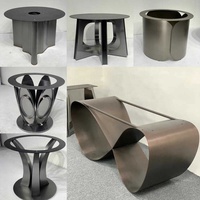 Pieds de table à manger en marbre de luxe italien, grande taille, supports de table en acier inoxydable, meubles, base de table à manger en pierre de luxe