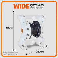 GODO Fabricant QBY3-20S PP Pompe pneumatique à double diaphragme Pompe à air pour eaux usées et transfert chimique