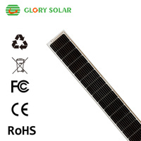 100W BI PV Double verre demi-coupe cellule de panneau solaire de balcon Bifacial